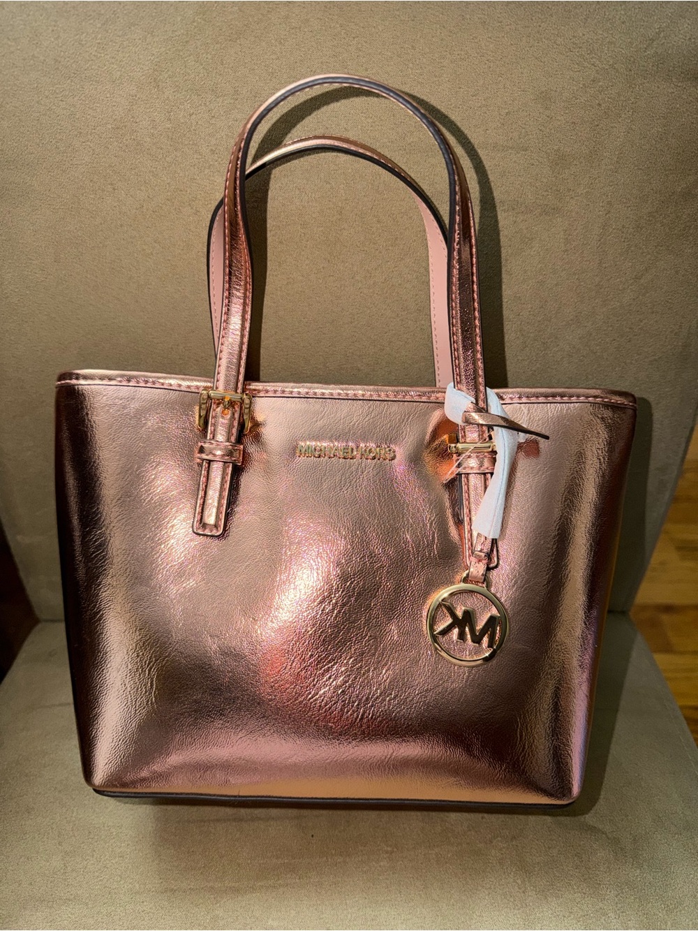 Michael Kors Metallic Rose Gold Tote